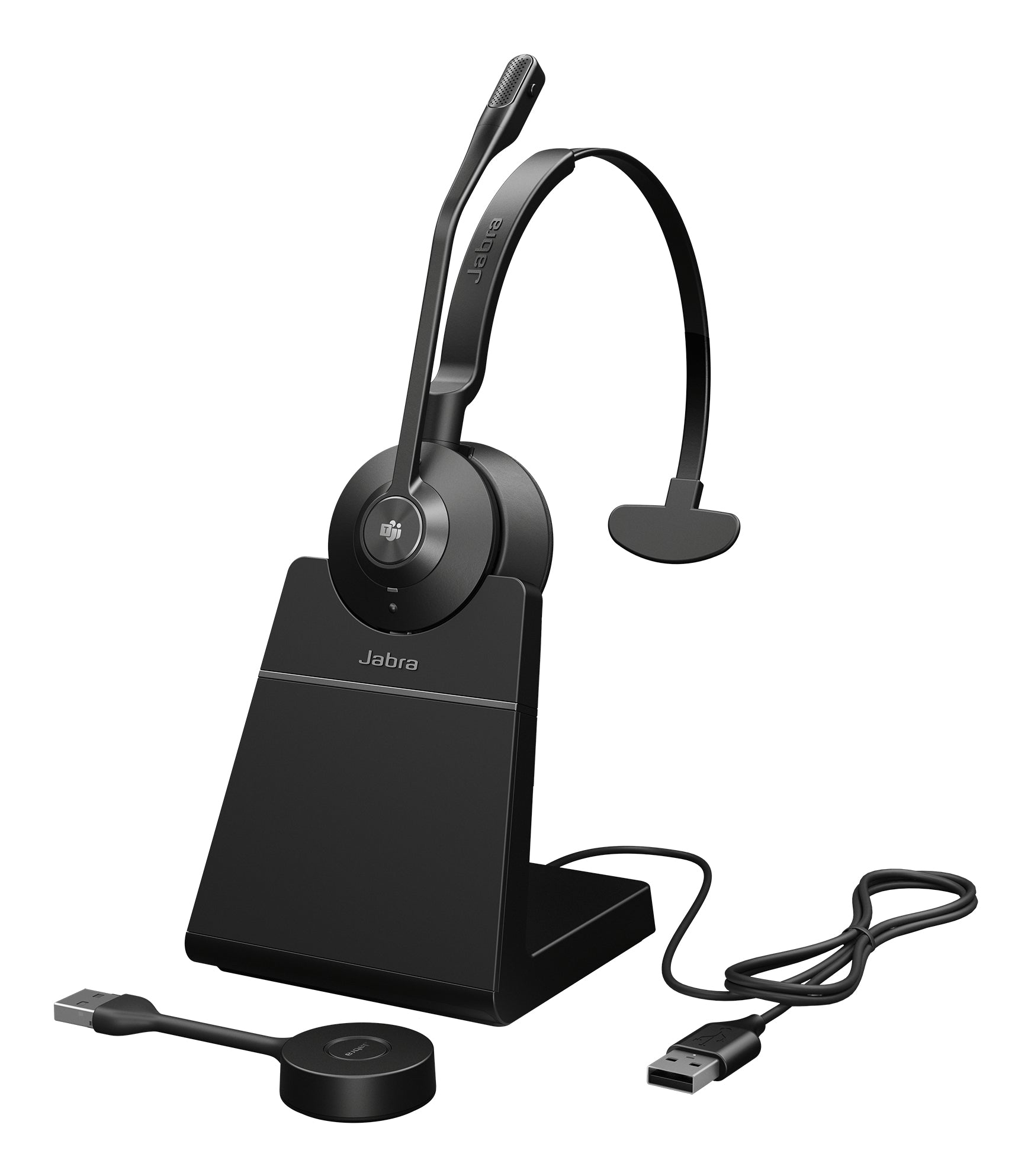 Jabra Engage 55 SE Mono - Micro-casque - sur-oreille - DECT - sans fil - USB-A via adaptateur DECT - Certifié pour Microsoft Teams