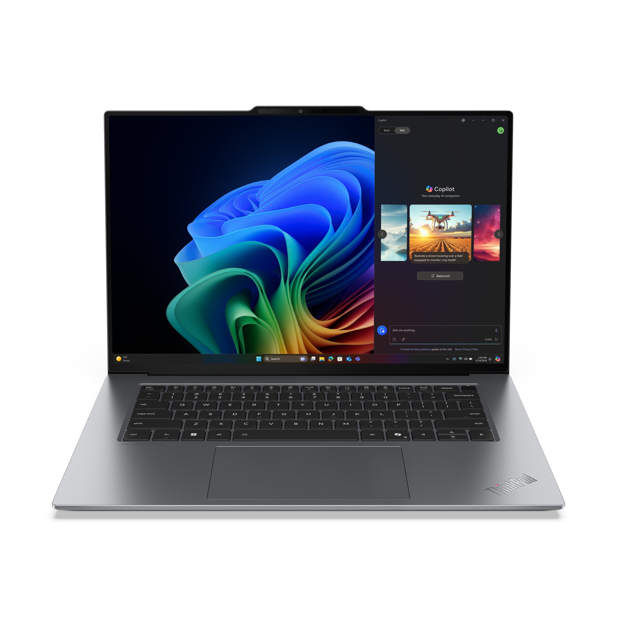 Lenovo ThinkPad X9-15 Gen 1 21Q6 - Conception de charnière à 180 degrés - Intel Core Ultra 5 - 228V / jusqu'à 4.5 GHz - Evo - Win 11 Pro - Arc Graphics 130V - 32 Go RAM - 512 Go SSD TCG Opal Encryption 2, NVMe - 15.3" OLED 2880 x 1800 (2.8K) @ 120 Hz - Wi