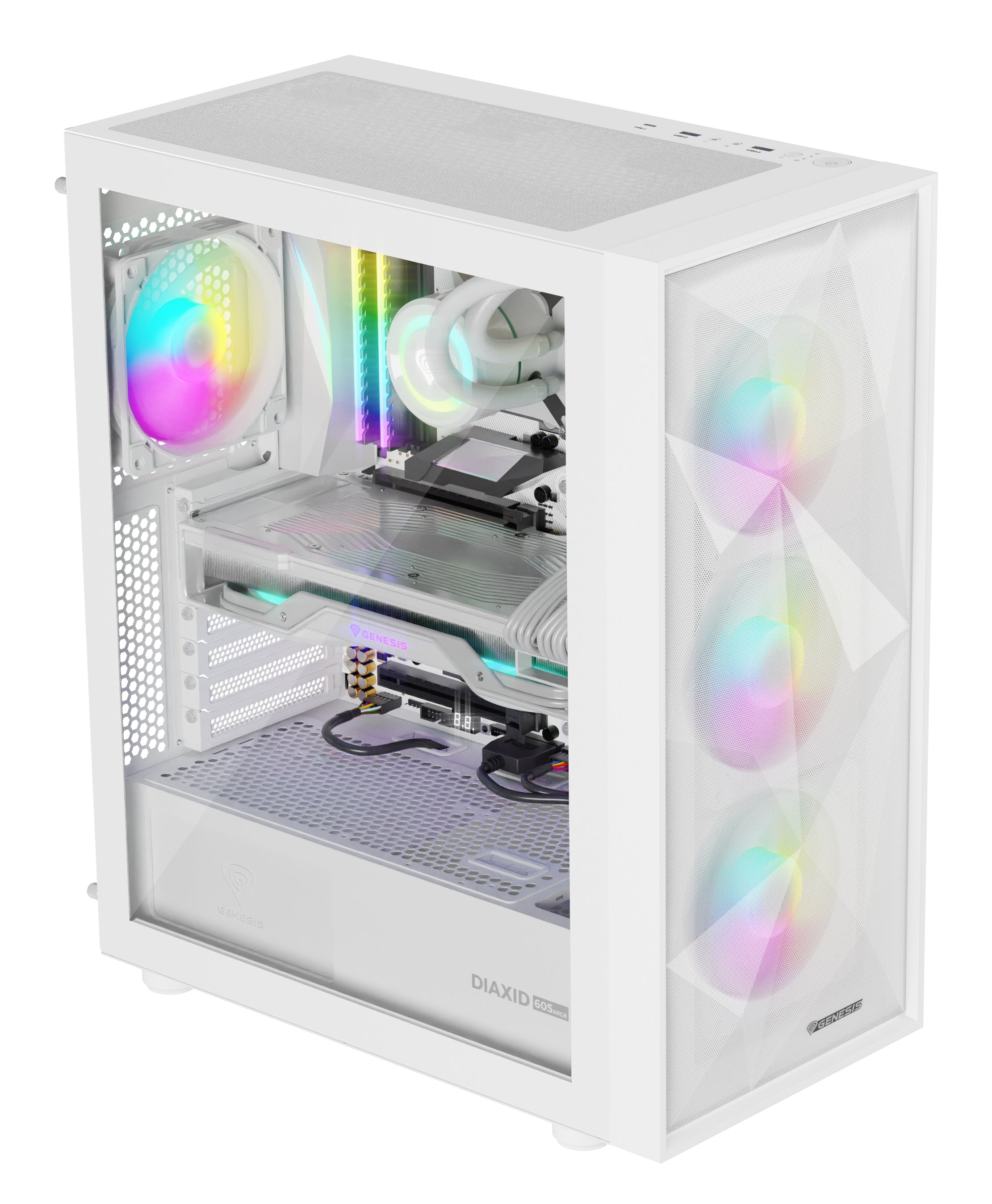 Boîtier ATX semi-tour Genesis NPC-2173 Blanc