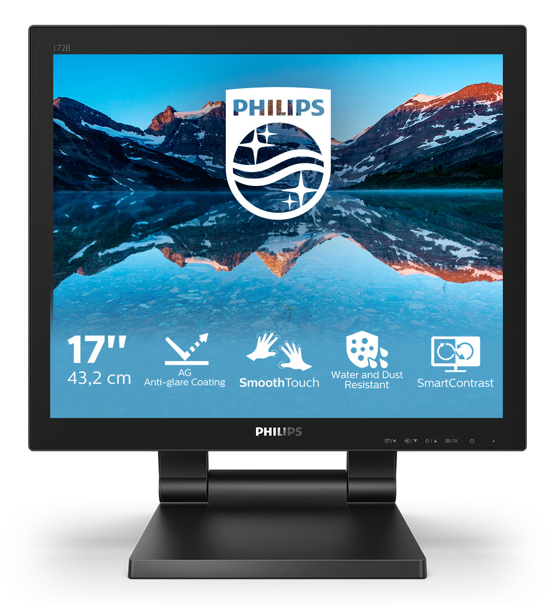 Philips B Line 172B9TL - Écran LED - 17" (17" visualisable) - écran tactile - 1280 x 1024 SXGA @ 60 Hz - TN - 250 cd/m² - 1000:1 - 1 ms - HDMI, DVI-D, VGA, DisplayPort - haut-parleurs - texture noire