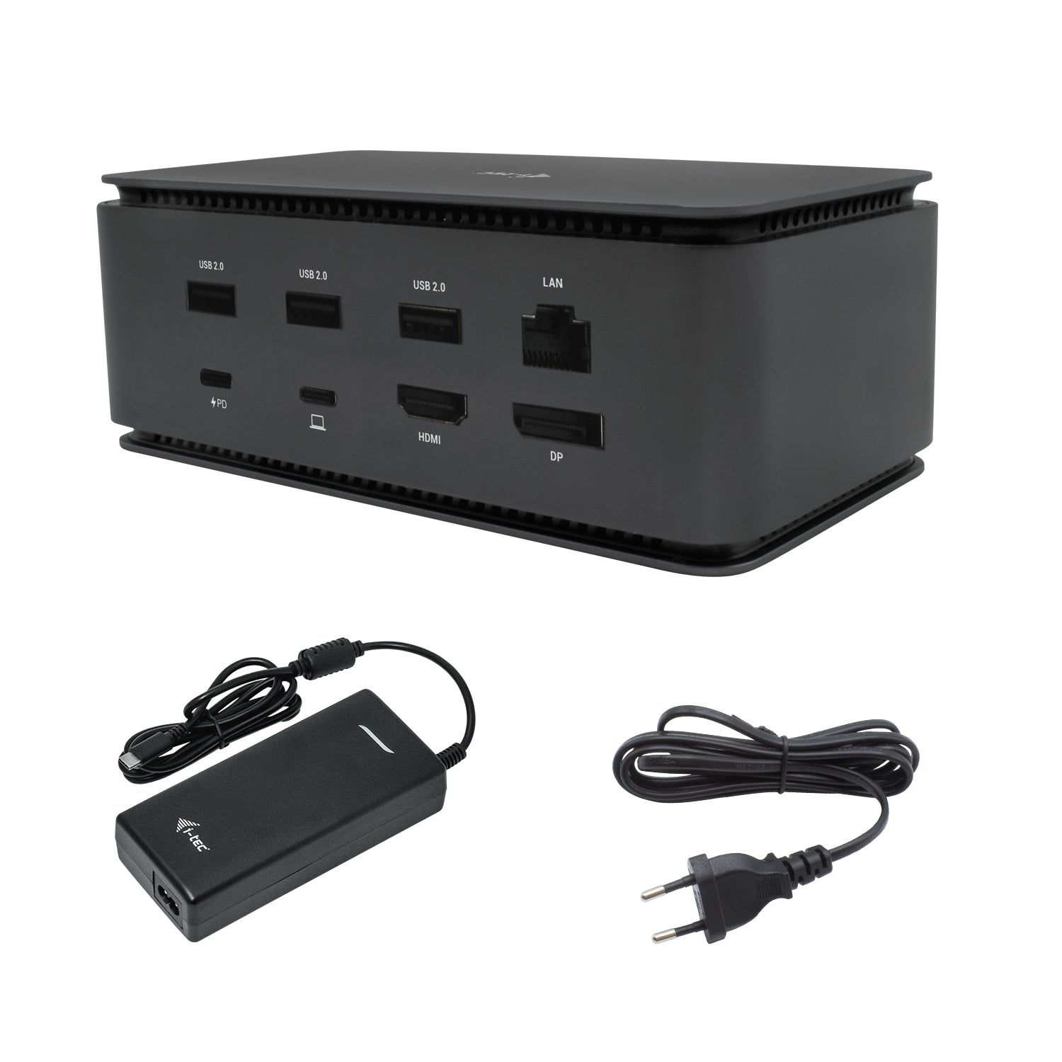 Station d'acceuil i-Tec USB4DUALDOCK100W Noir