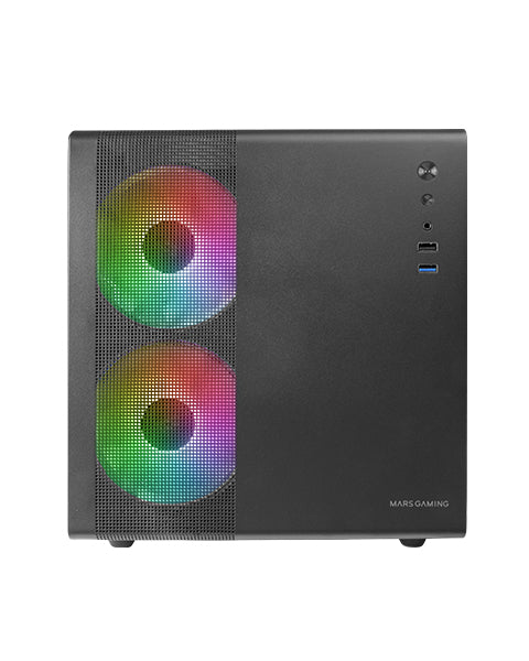 Boitier Mini Tour Micro ATX Mars Gaming MC-400 RGB avec panneau vitré (Noir)