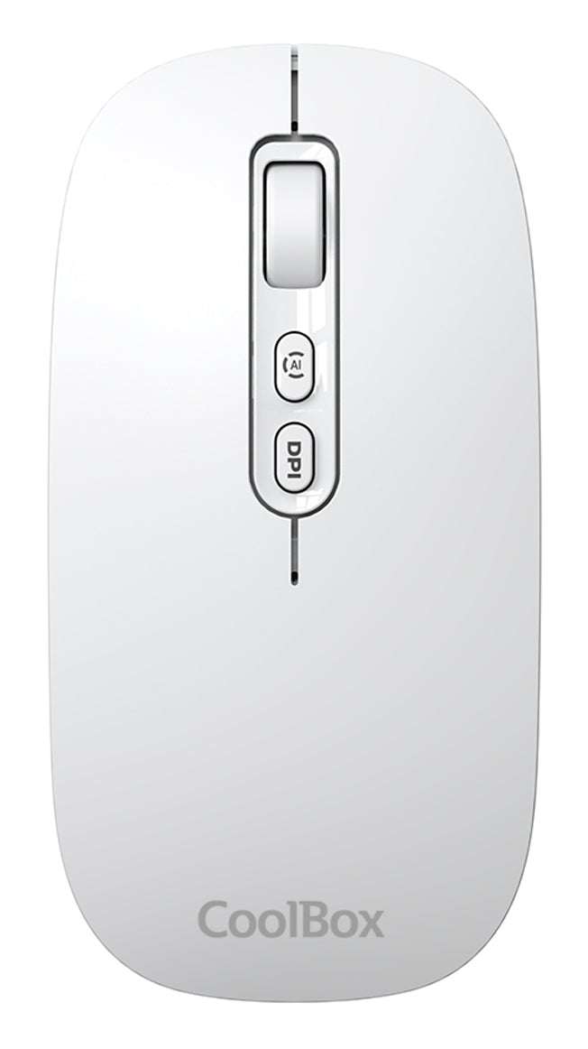 Souris sans-fil CoolBox Ratón W02-IA Blanc Gris 1600 dpi