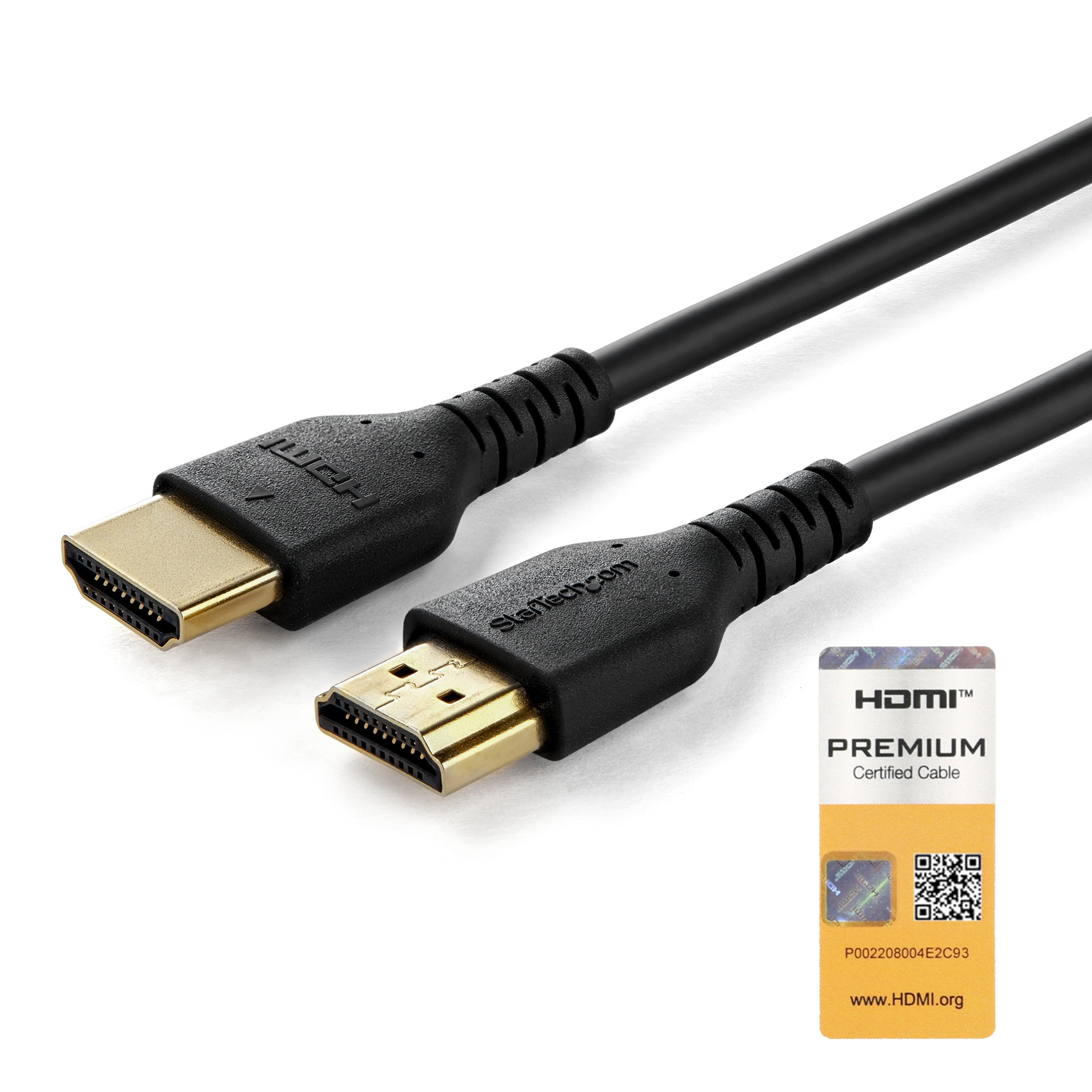 Câble HDMI Startech RHDMM1MP 4K Ultra HD 1 m Noir