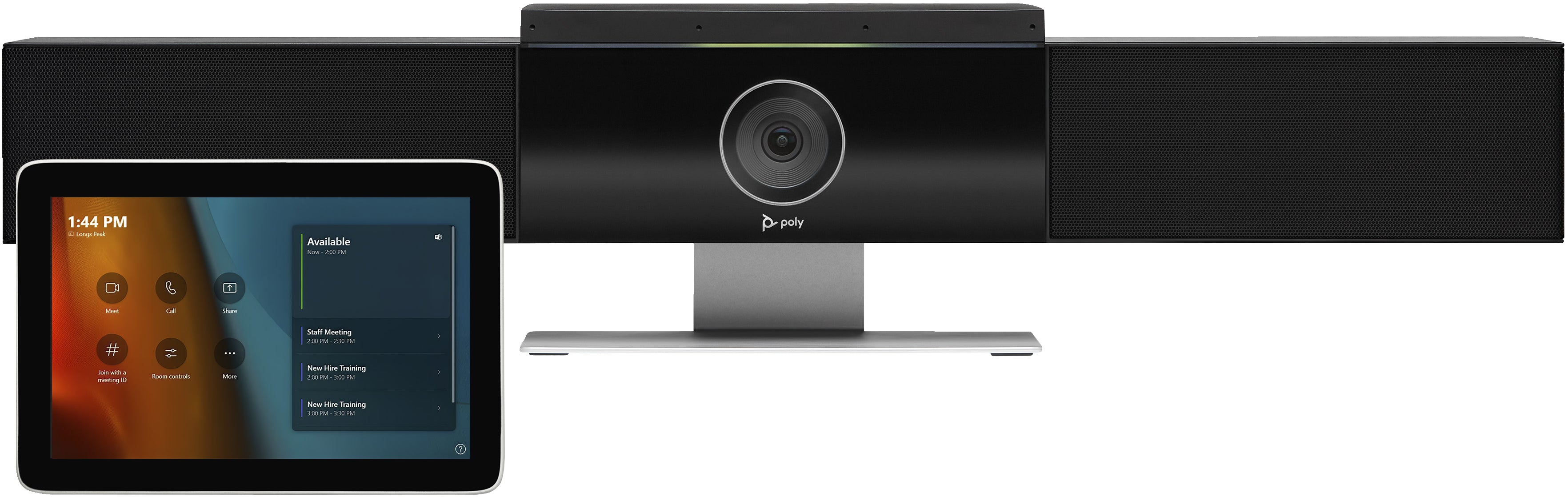 HP Poly Studio - Pour Microsoft Teams - Medium Room Kit - kit de vidéo-conférence (contrôleur tactile Poly GC8, barre vidéo USB Poly Studio) - Certifié pour Microsoft Teams, certifié Zoom - noir