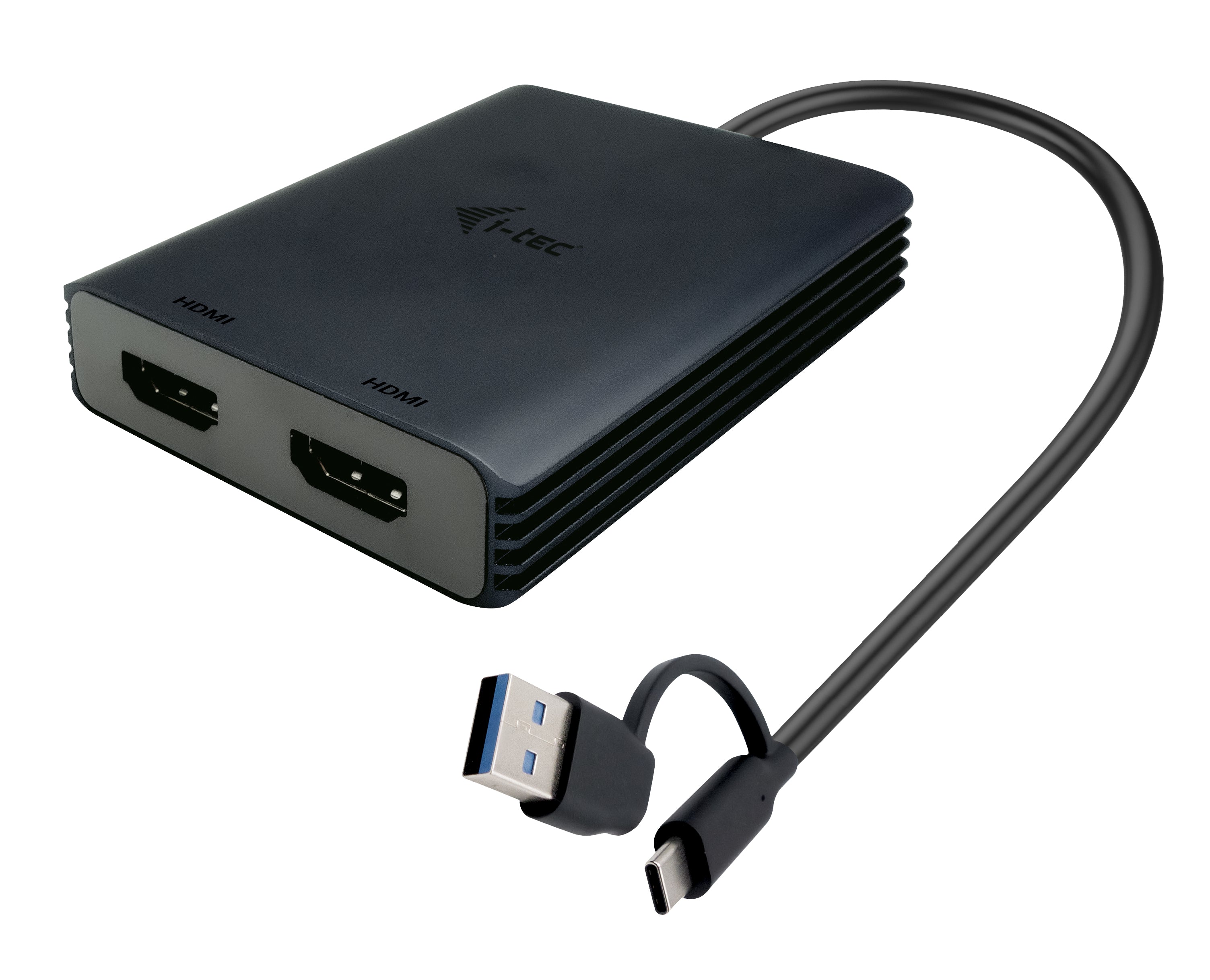 Câble USB i-Tec CADUAL4KHDMI Noir