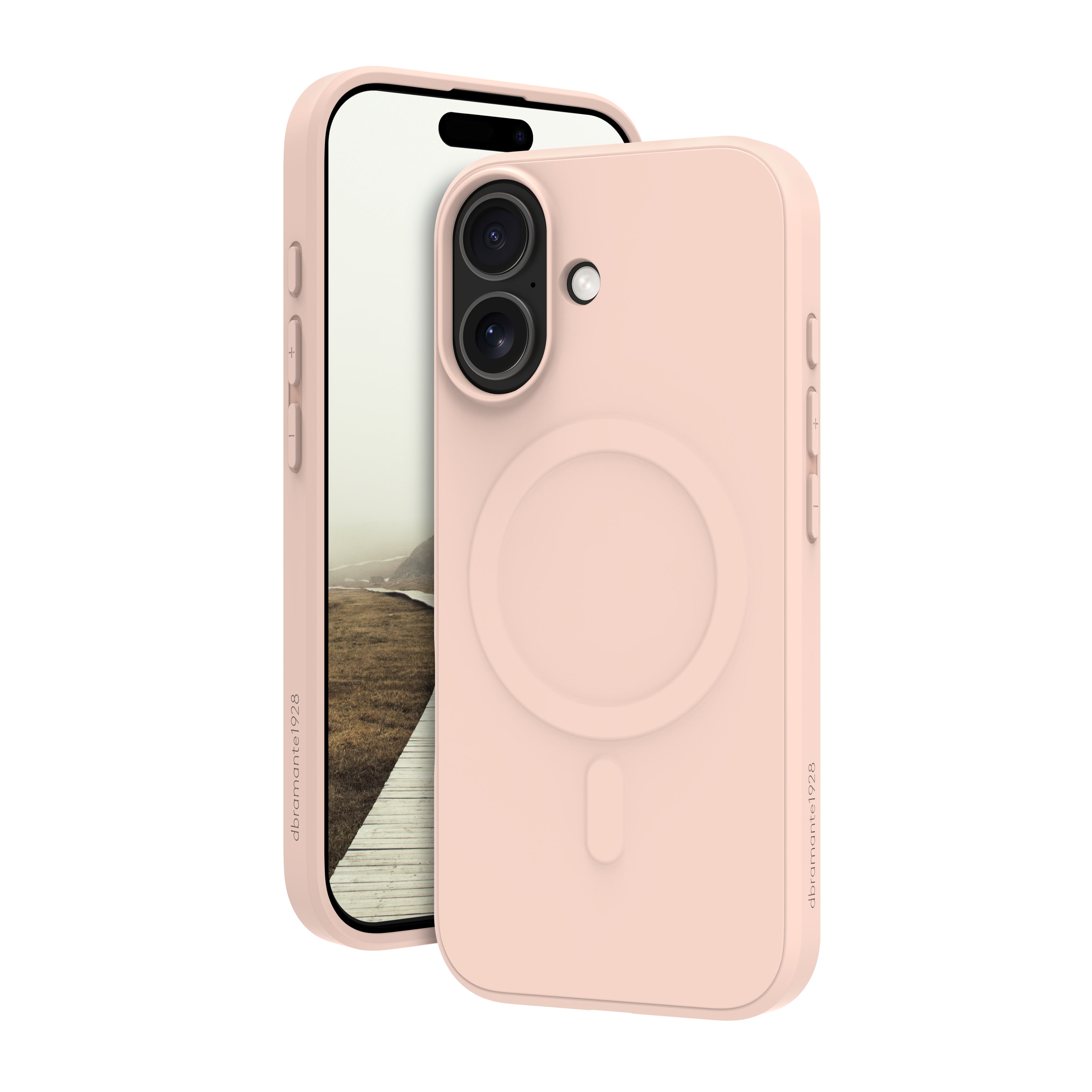 dbramante1928 Greenland Pro - Coque de protection pour téléphone portable - compatibilité avec MagSafe - plastique - sable rose - pour Apple iPhone 17