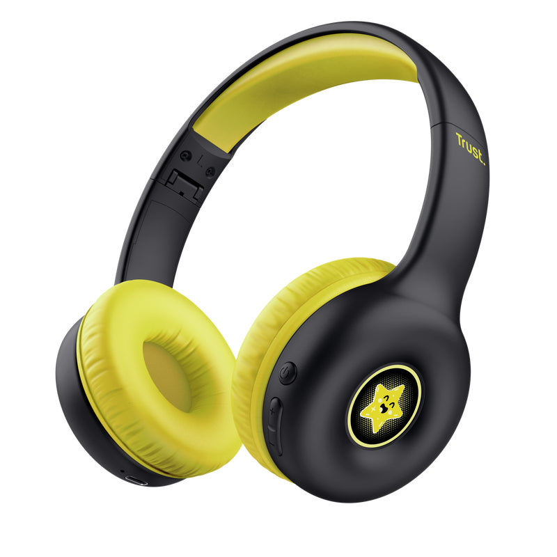 Casque sans fil pour enfant Trust Nouna (Noir/Jaune)