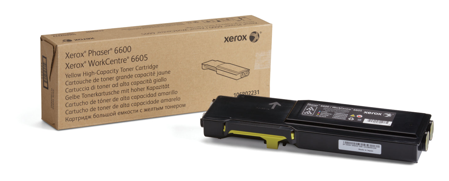 Xerox Phaser 6600 - Haute capacité - jaune - original - cartouche de toner - pour Phaser 6600; WorkCentre 6605