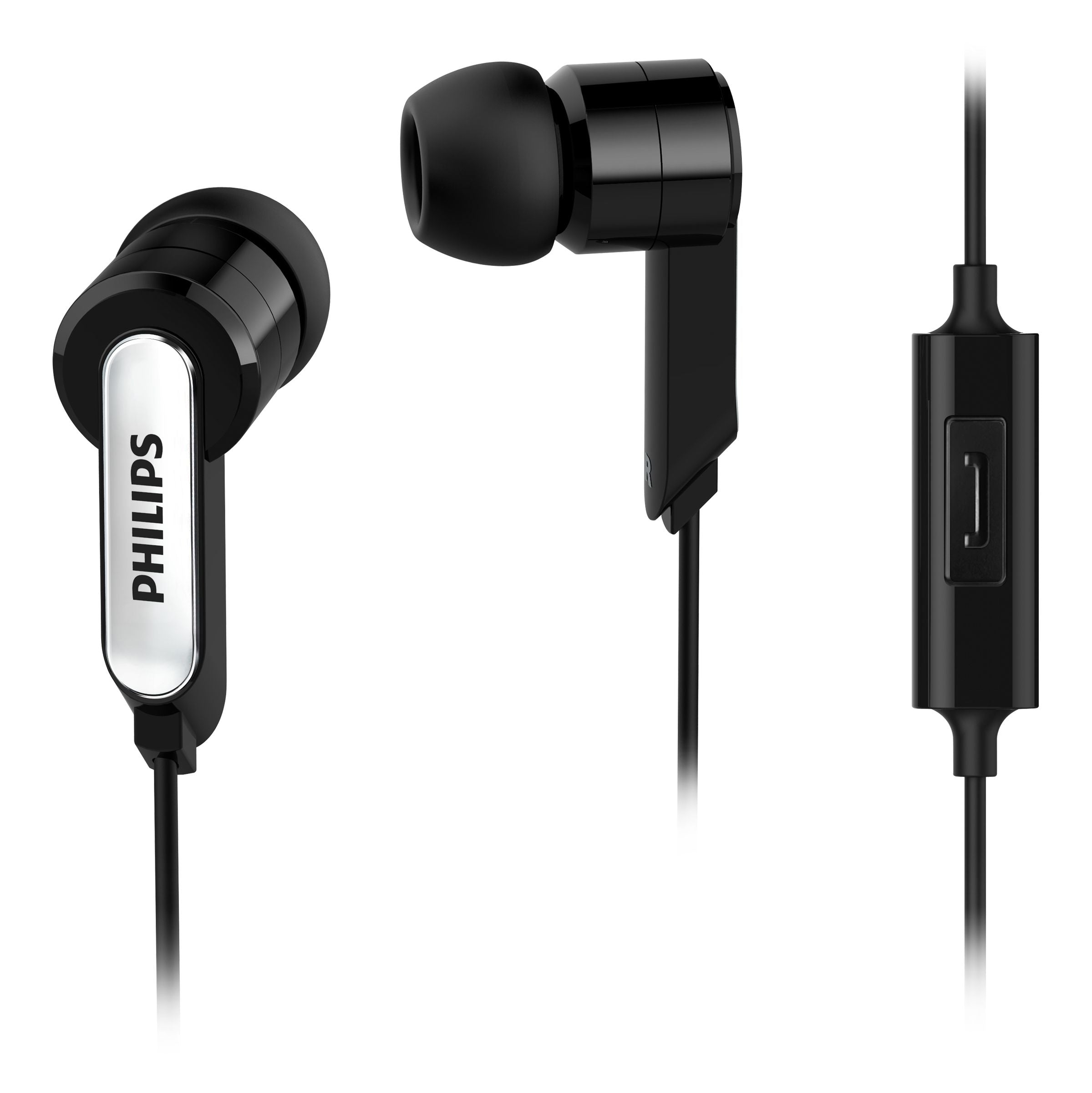 Casques avec Microphone Philips Noir Silicone
