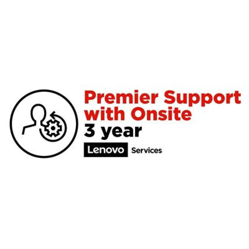 Lenovo Premier Support with Onsite NBD - Contrat de maintenance prolongé - pièces et main d'oeuvre (pour système avec garantie de dépôt ou de report d'un an) - 3 années (à partir de la date d'achat originale de l'appareil) - sur site - temps de réponse :
