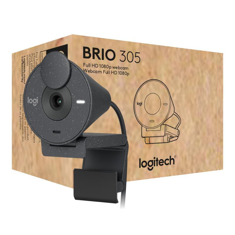 Logitech BRIO 305 - Webcam - couleur - 2 MP - 1920 x 1080 - 1080p, 720p - audio - USB-C
