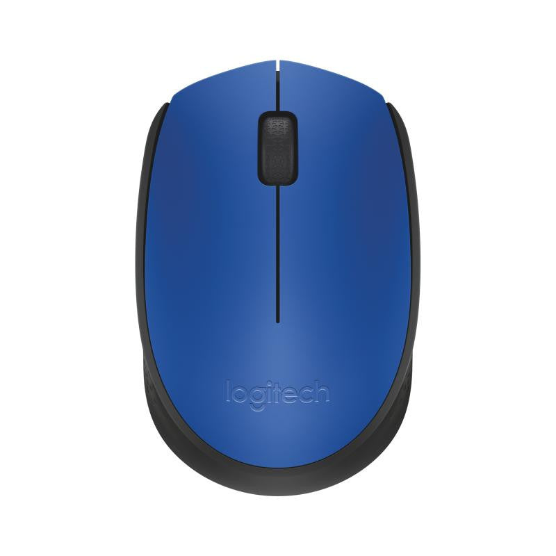 Logitech M171 - Souris - droitiers et gauchers - sans fil - 2.4 GHz - récepteur sans fil USB - noir, bleu