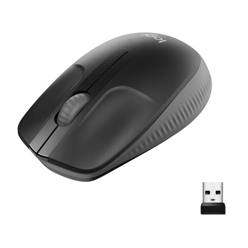 Logitech M190 - Souris - optique - 3 boutons - sans fil - récepteur sans fil USB - Charbon