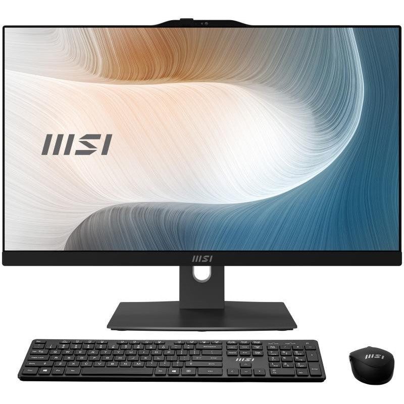 MSI Modern AM242TP 12M-854FR Intel® Core? i7 i7-1255U 60,5 cm (23.8") 1920 x 1080 pixels PC All-in-One 16 Go DDR4-SDRAM 1 To SSD Windows 11 Pro Wi-Fi 6E (802.11ax) Noir