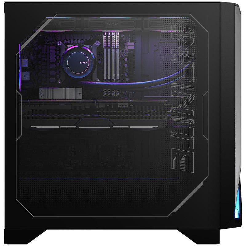 MSI MPG Infinite X3 AI 2NVZ9 028EU - Tour jeux - Core Ultra 9 285K / jusqu'à 5.7 GHz - RAM 64 Go - SSD 1 To - NVMe - GeForce RTX 5090 - Gigabit Ethernet, 5 Gigabit Ethernet, 2.5 Gigabit Ethernet, IEEE 802.11ax (Wi-Fi 6E), Bluetooth 5.3 - Win 11 Home - mon