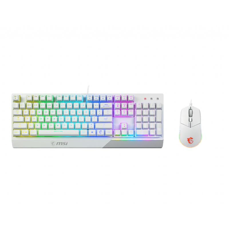 Pack Gamer 2en1 (Clavier/Souris) MSI Vigor GK30 Combo RGB (Blanc)