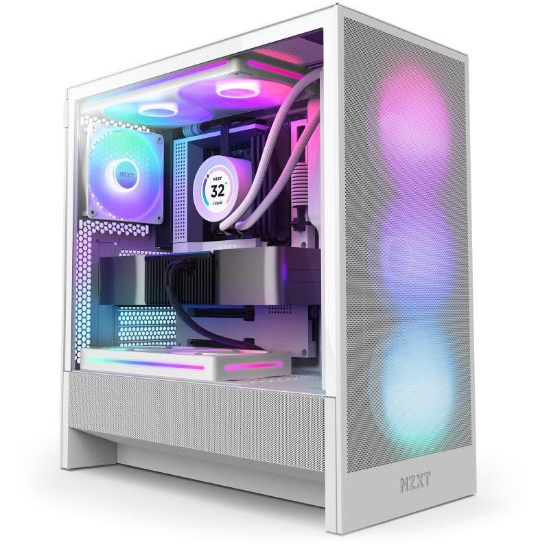 Boîtier ATX semi-tour NZXT H5 FLOW Blanc