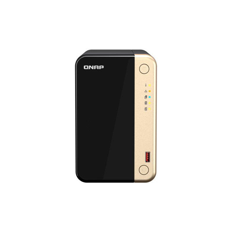 QNAP TS-264 NAS Tower Intel® Celeron® N5095 8 Go 0 To QNAP QTS Noir, Or