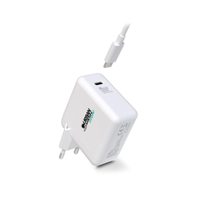 Chargeur Mural + Câble USB C Urban Factory GSC65UF Blanc
