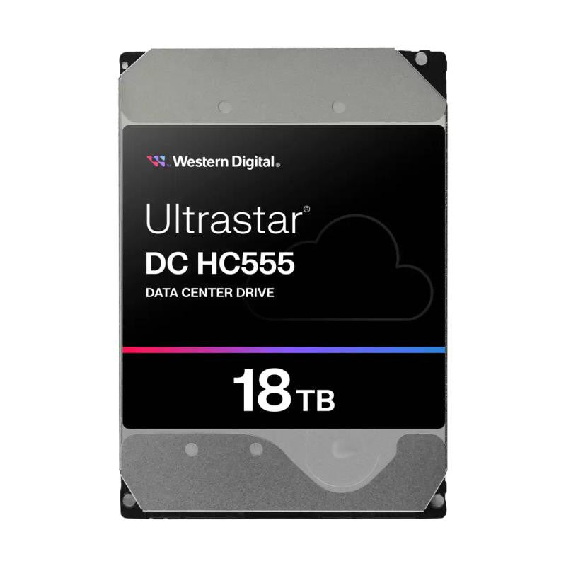 WD Ultrastar DC HC555 - Disque dur - Centre de données - 18 To - interne - 3.5" - SATA 6Gb/s - 7200 tours/min - mémoire tampon : 512 Mo